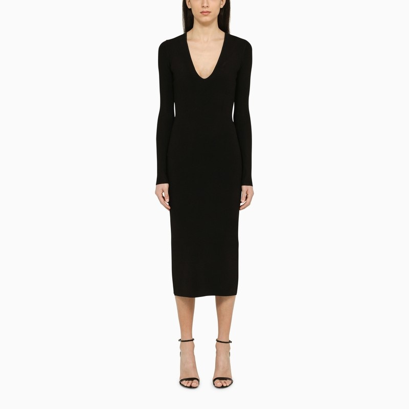 Victoria Beckham Midi Black Dress Women - 1