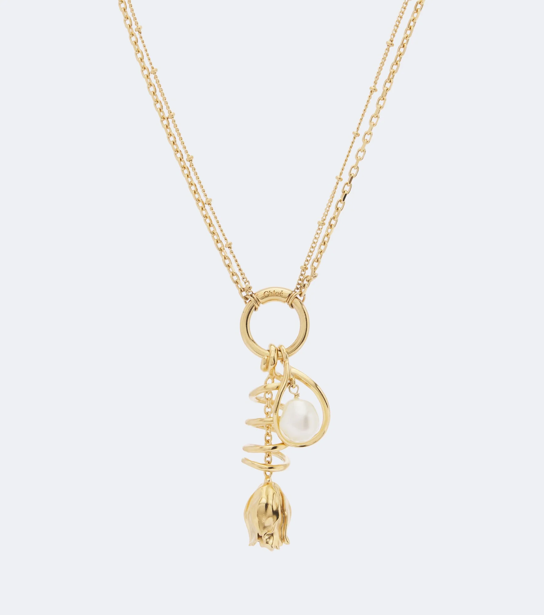 Chloé embellished pendant necklace - 1