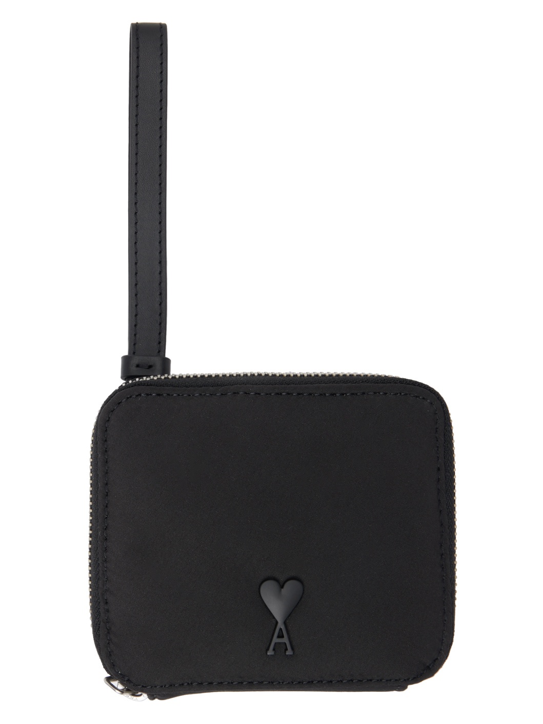 ★【AMI PARIS】★de Coeur Velcro Walle.t in Nylon Black★ AMI PARIS Ami De Coeur Nylon Messenger Bag AMI