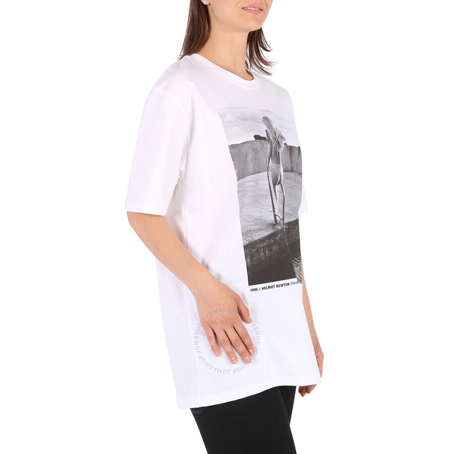 Wolford Ladies Short-sleeve Newton Cotton T-Shirt - 5