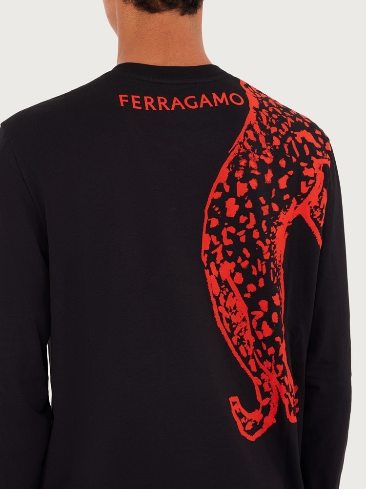LONG SLEEVED JAGUAR PRINT T-SHIRT - 4