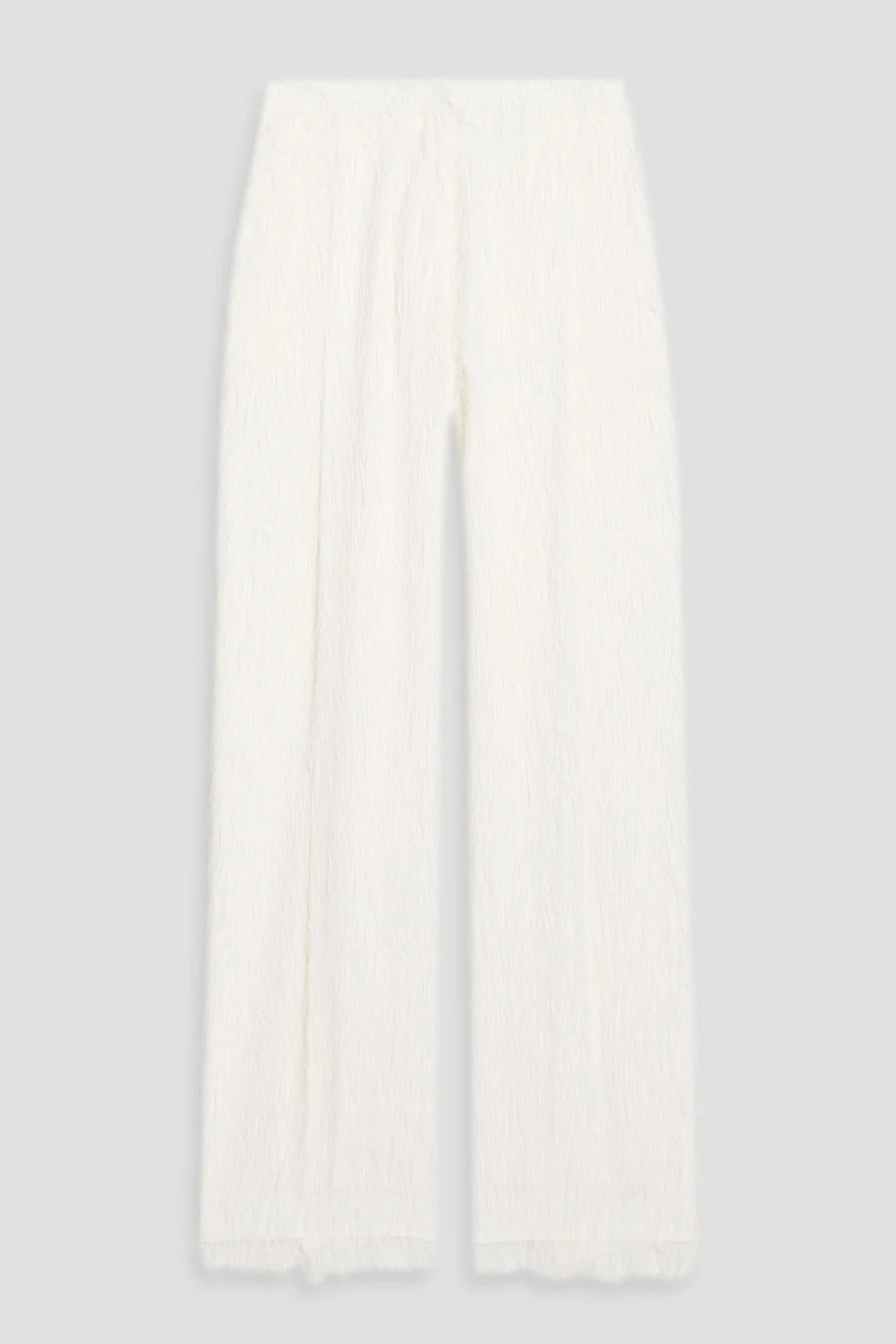Fringed twill wide-leg pants - 1