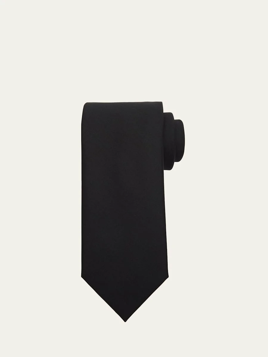 Men's Solid Wool Tie - 1