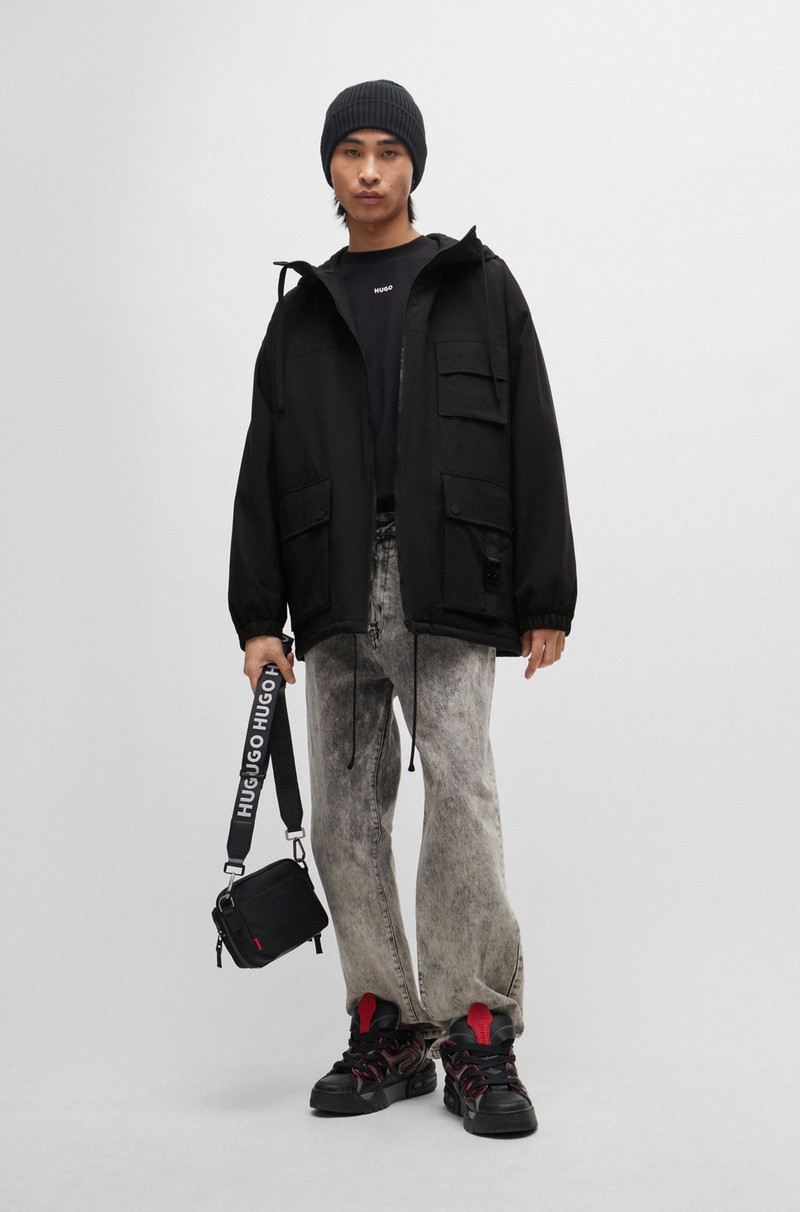 HUGO WATER-REPELLENT PARKA JACKET WITH STACKED-LOGO BUCKLE outlook