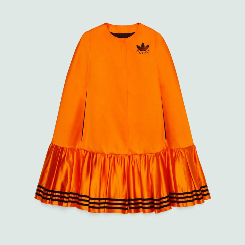 GUCCI adidas x Gucci silk duchesse cape outlook