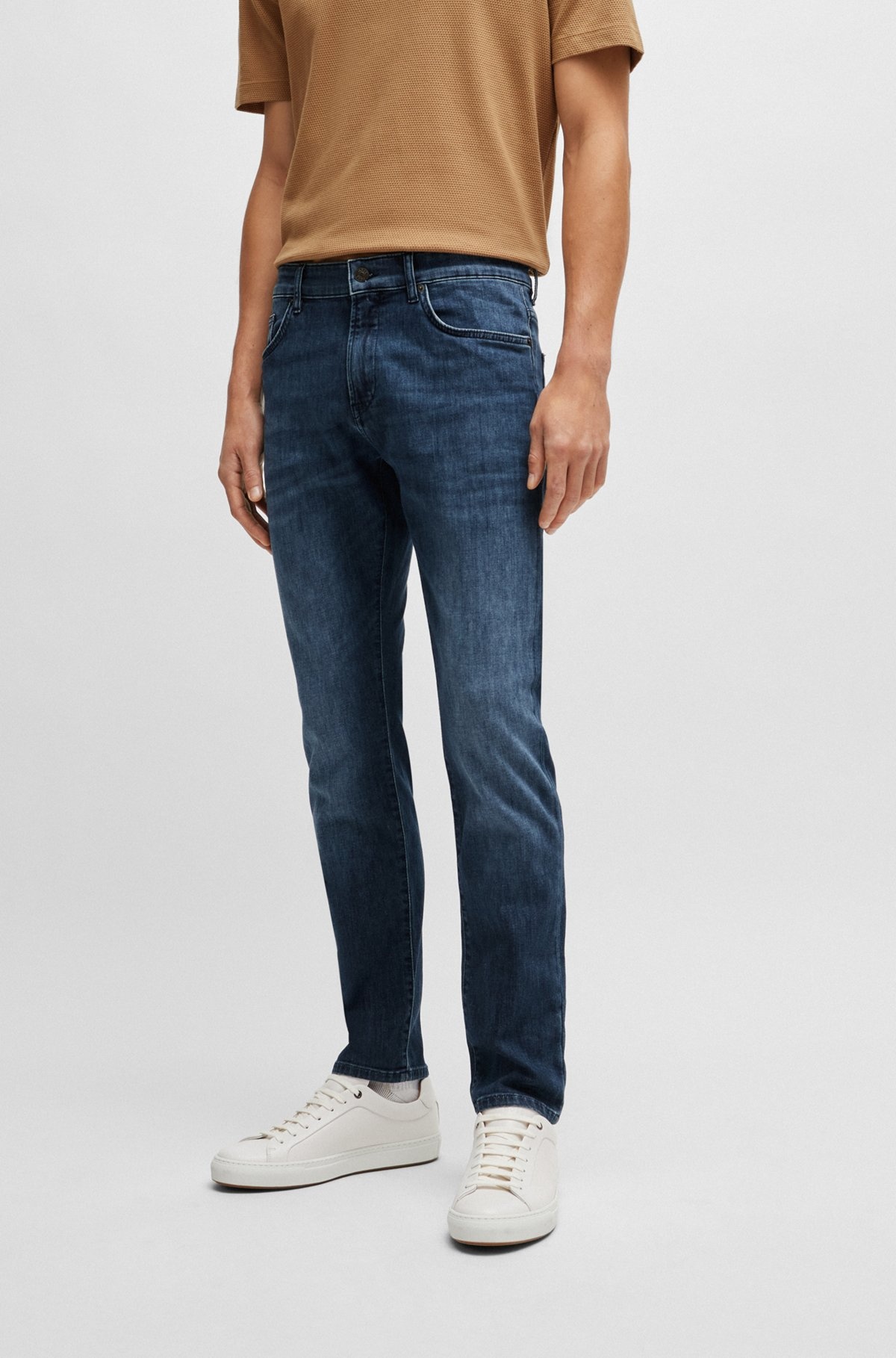 SLIM-FIT JEANS IN BLUE COMFORT-STRETCH DENIM - 2