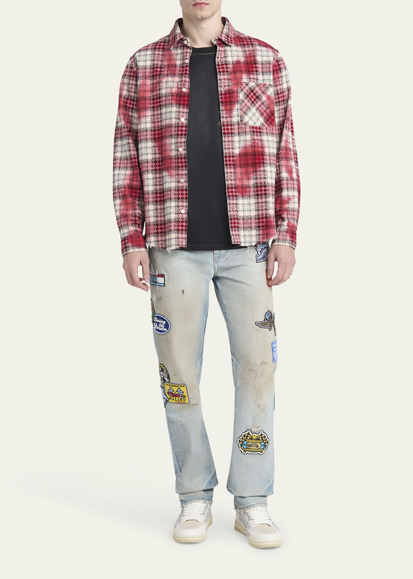 Men's MA Quad Bleached Plaid Flannel - 2