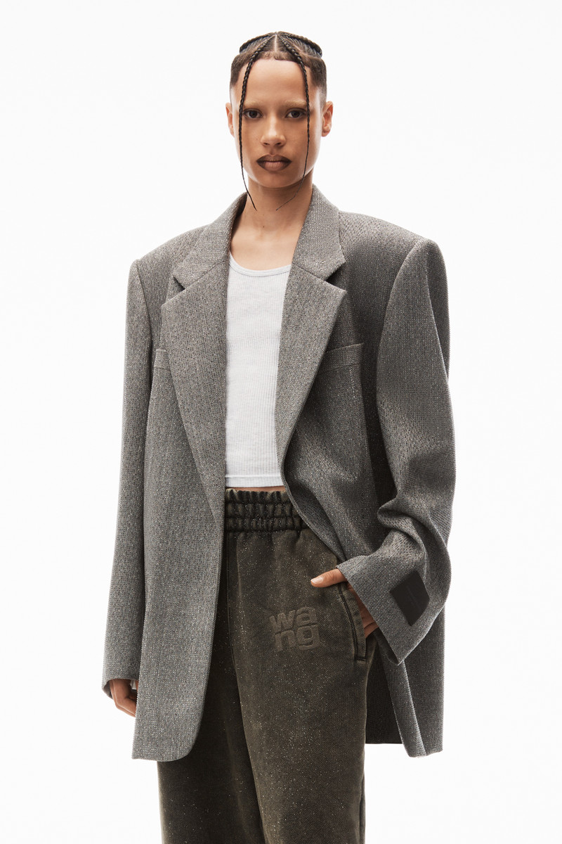 puff logo sweatpant in glitter terry 6