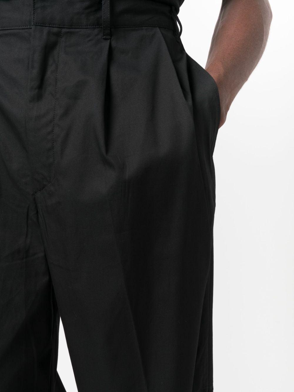 pleat-detail straight-leg trousers - 5