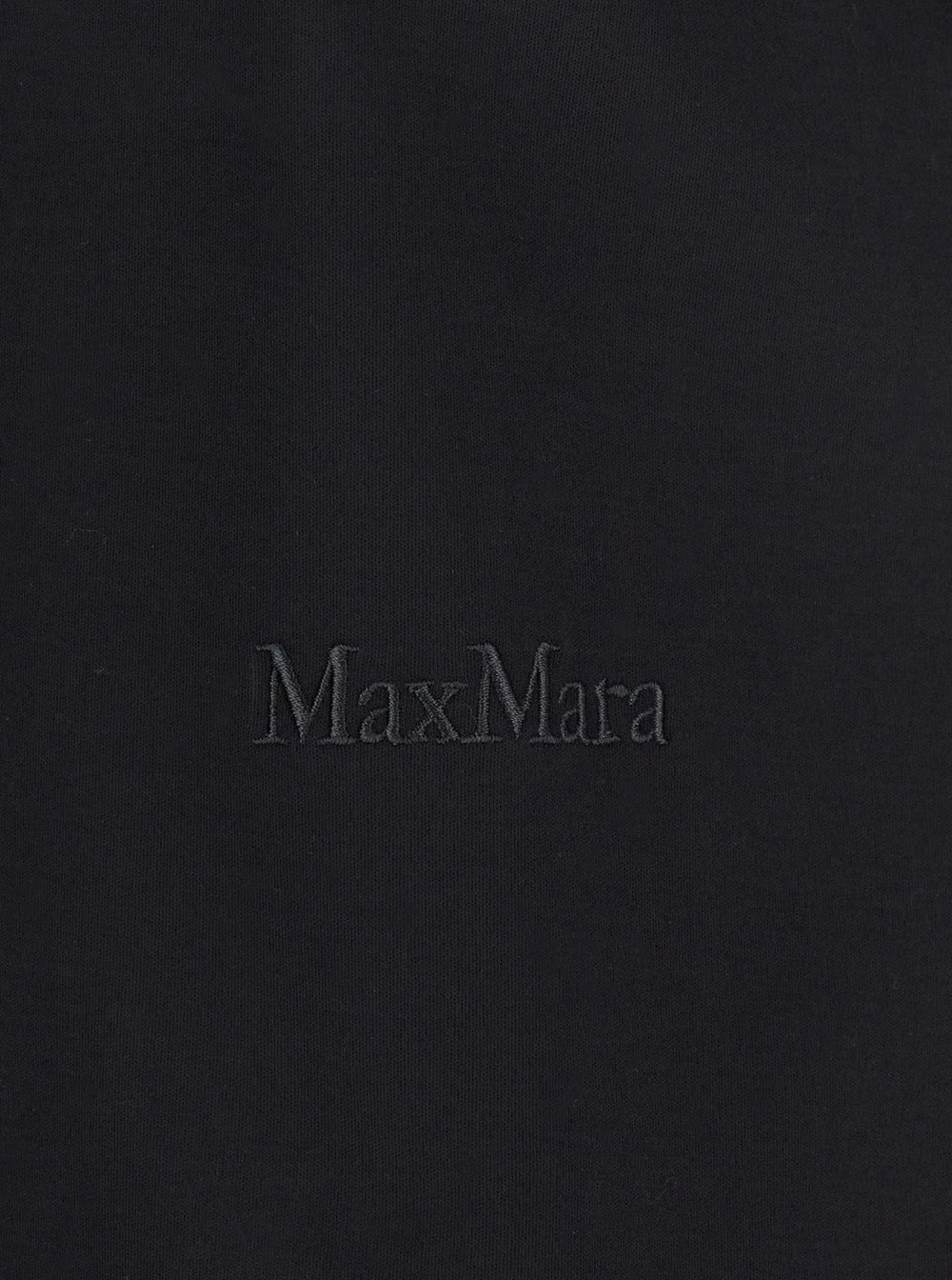 Max Mara Women Black T-Shirt With Logo Embroidered On The Front In Cotton Woman - 3