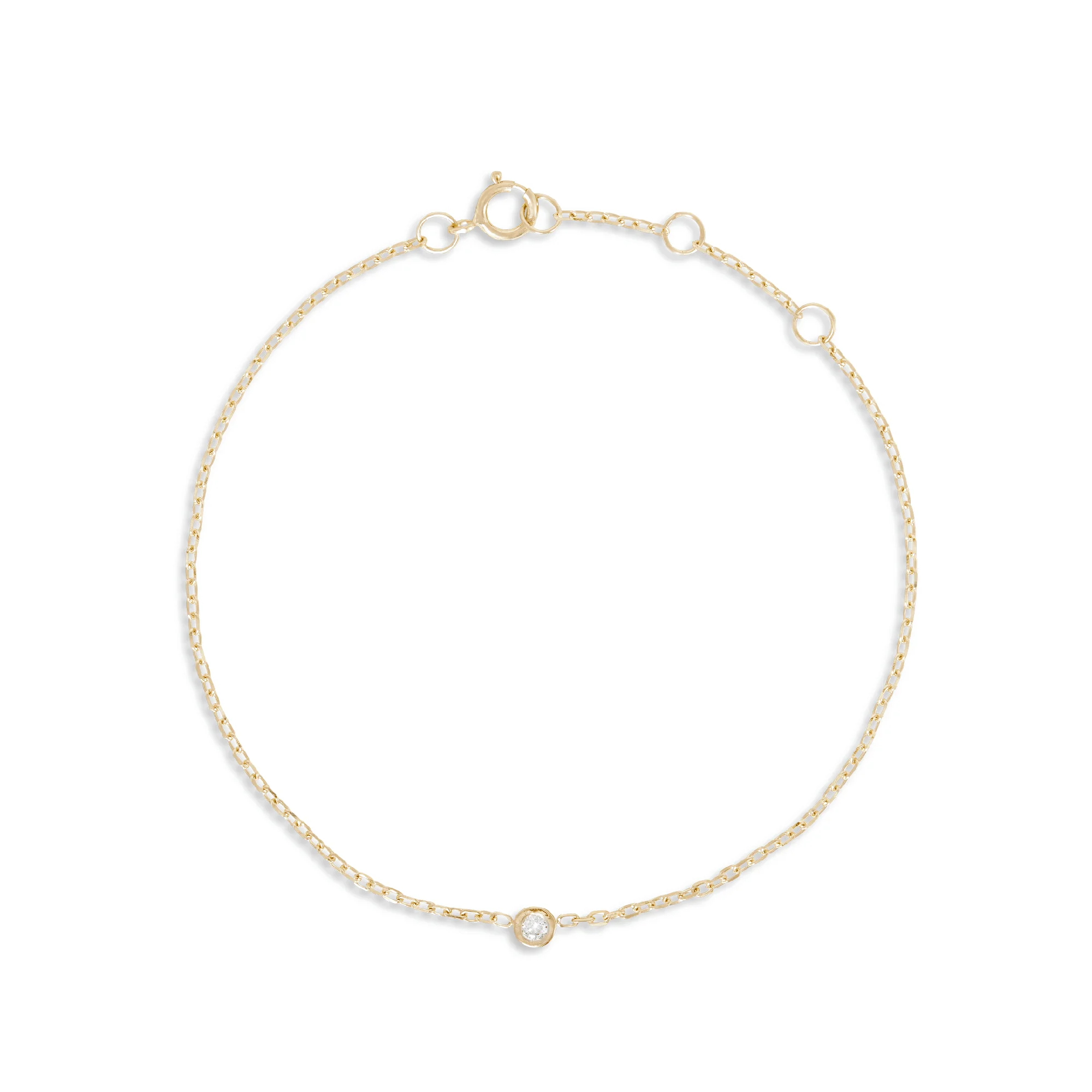 Tiny Round Diamond Bracelet - 1