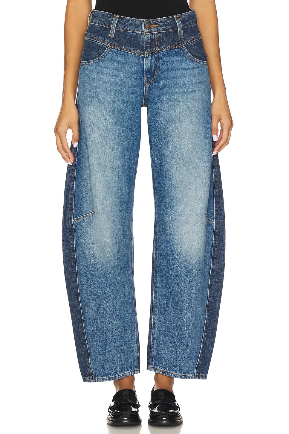 Barrel Saddle Back Jeans - 1