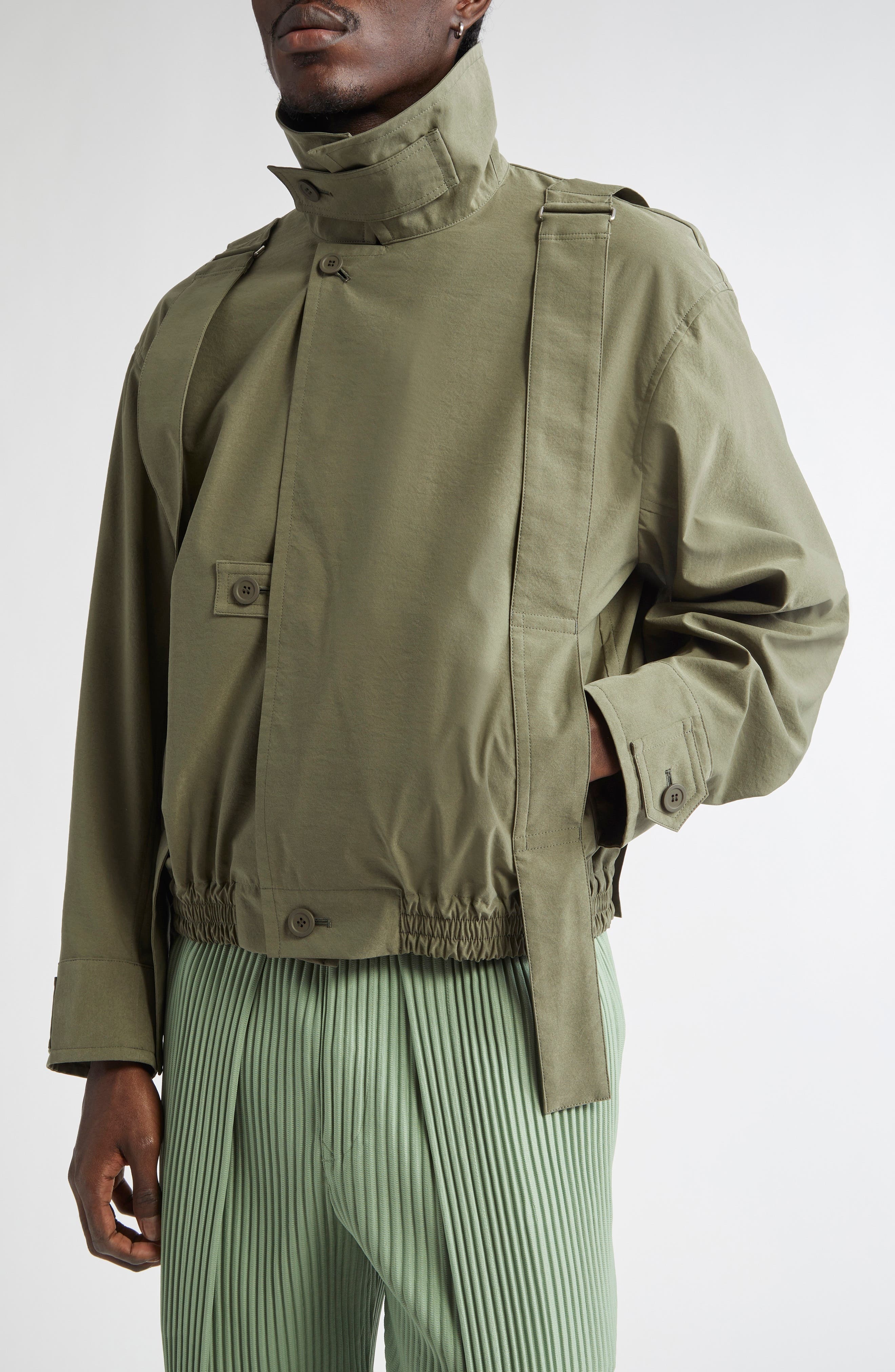 Homme Plissé Issey Miyake Parachute Jacket in Khaki at Nordstrom - 5