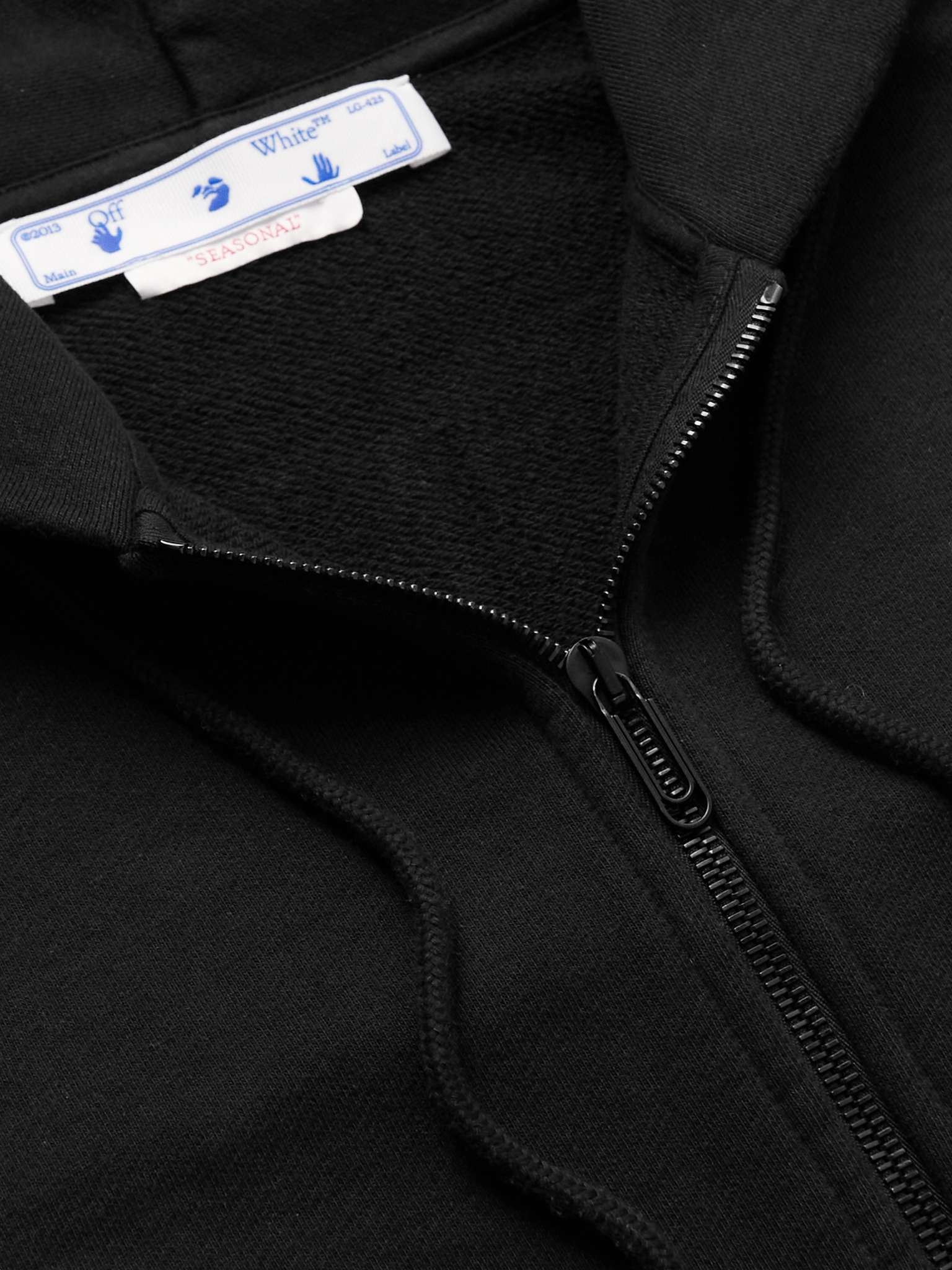 Logo-Print Cotton-Jersey Zip-Up Hoodie - 5