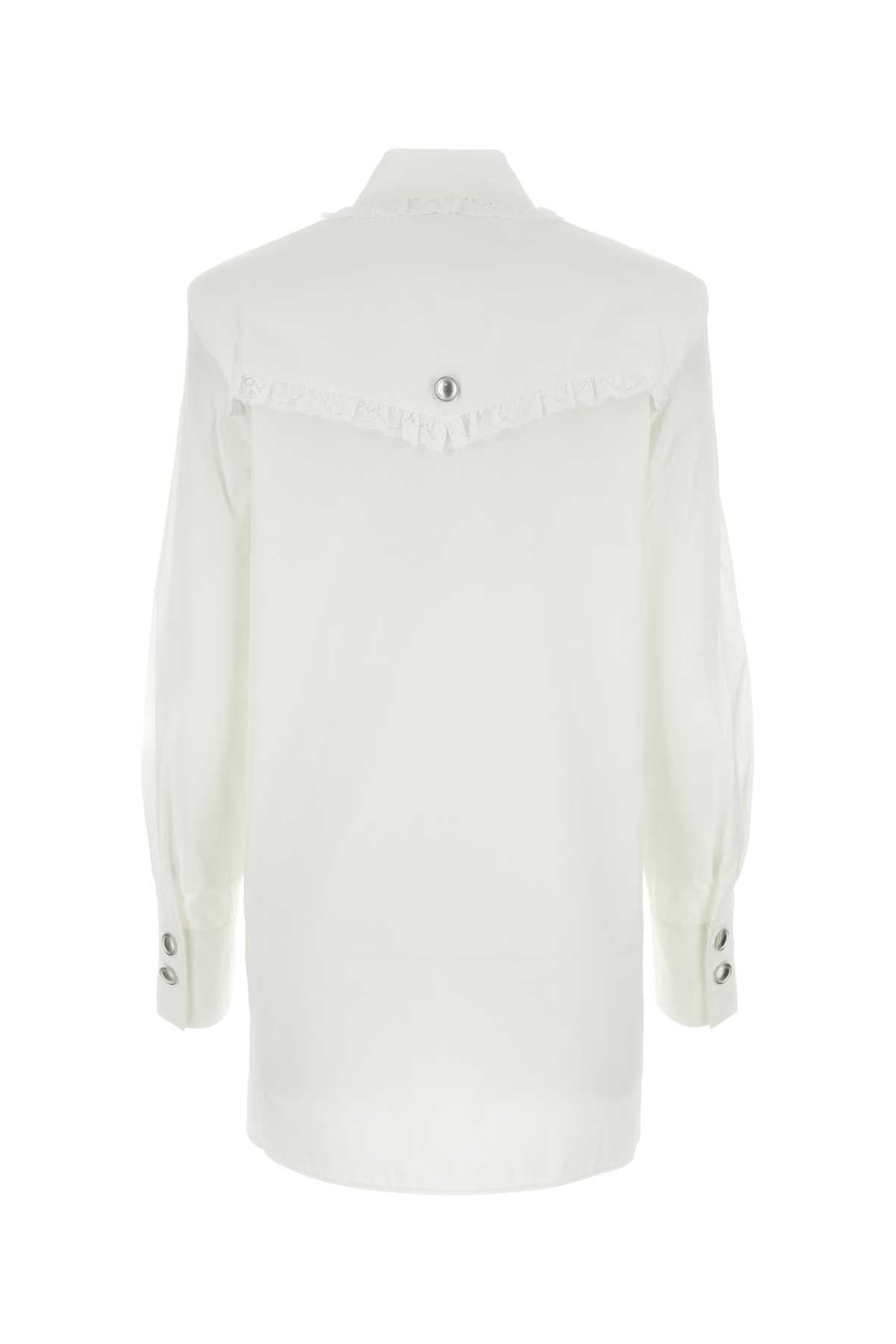 Alessandra Rich Women White Poplin Shirt Dress - 2