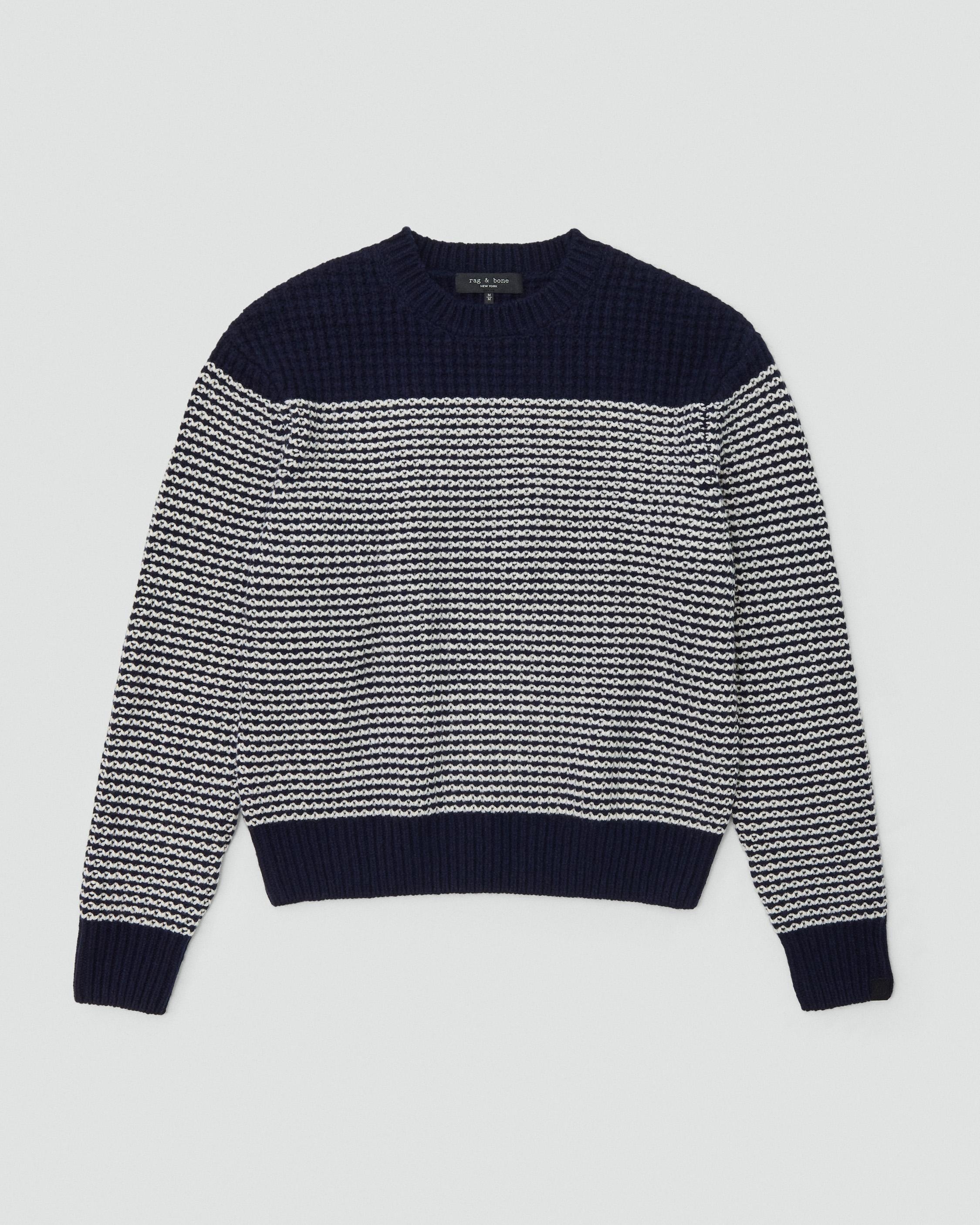 Ernie Stripe Wool Crew
Relaxed Fit - 1