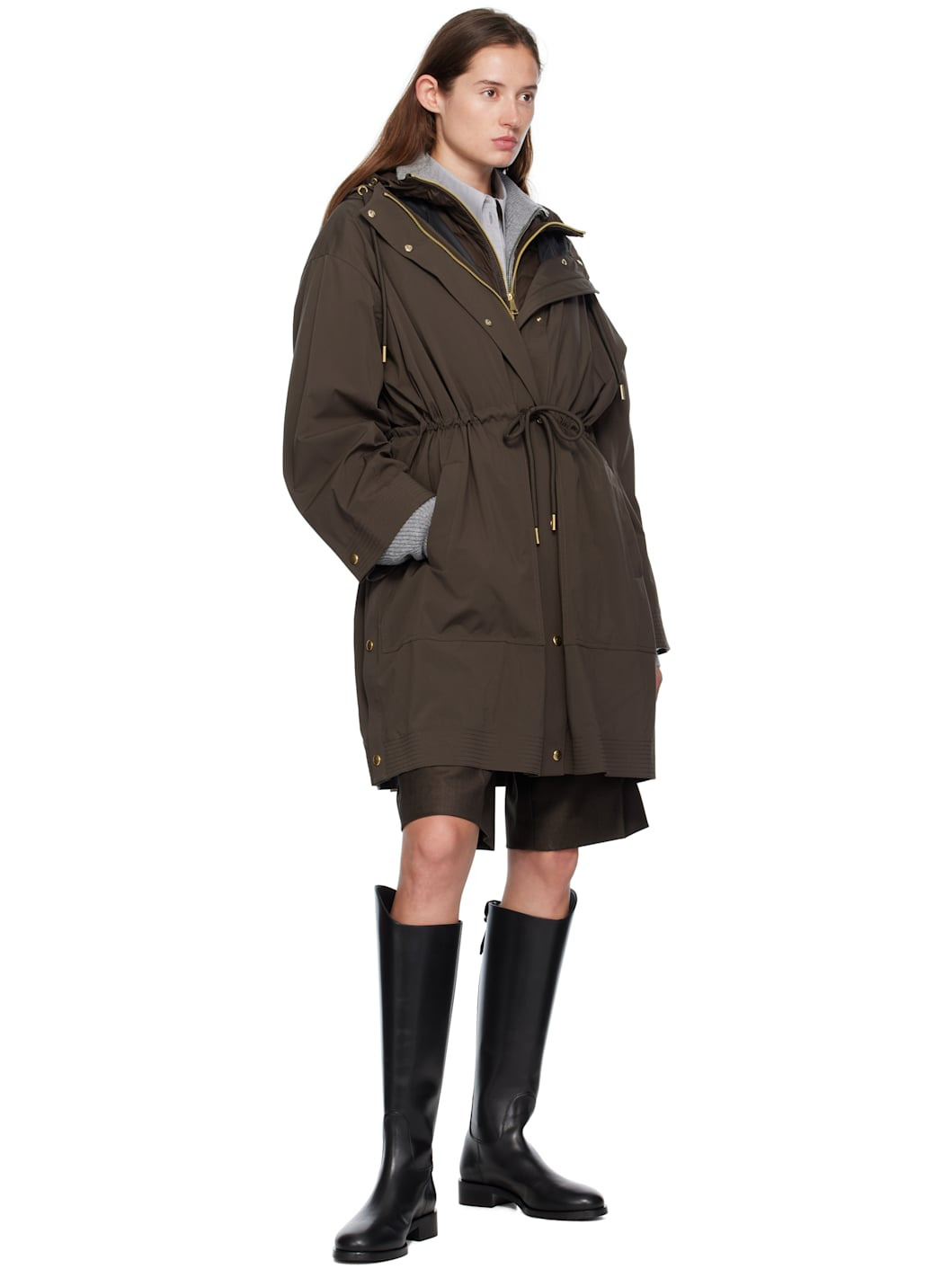 Brown Sainbel Long Down Parka - 5