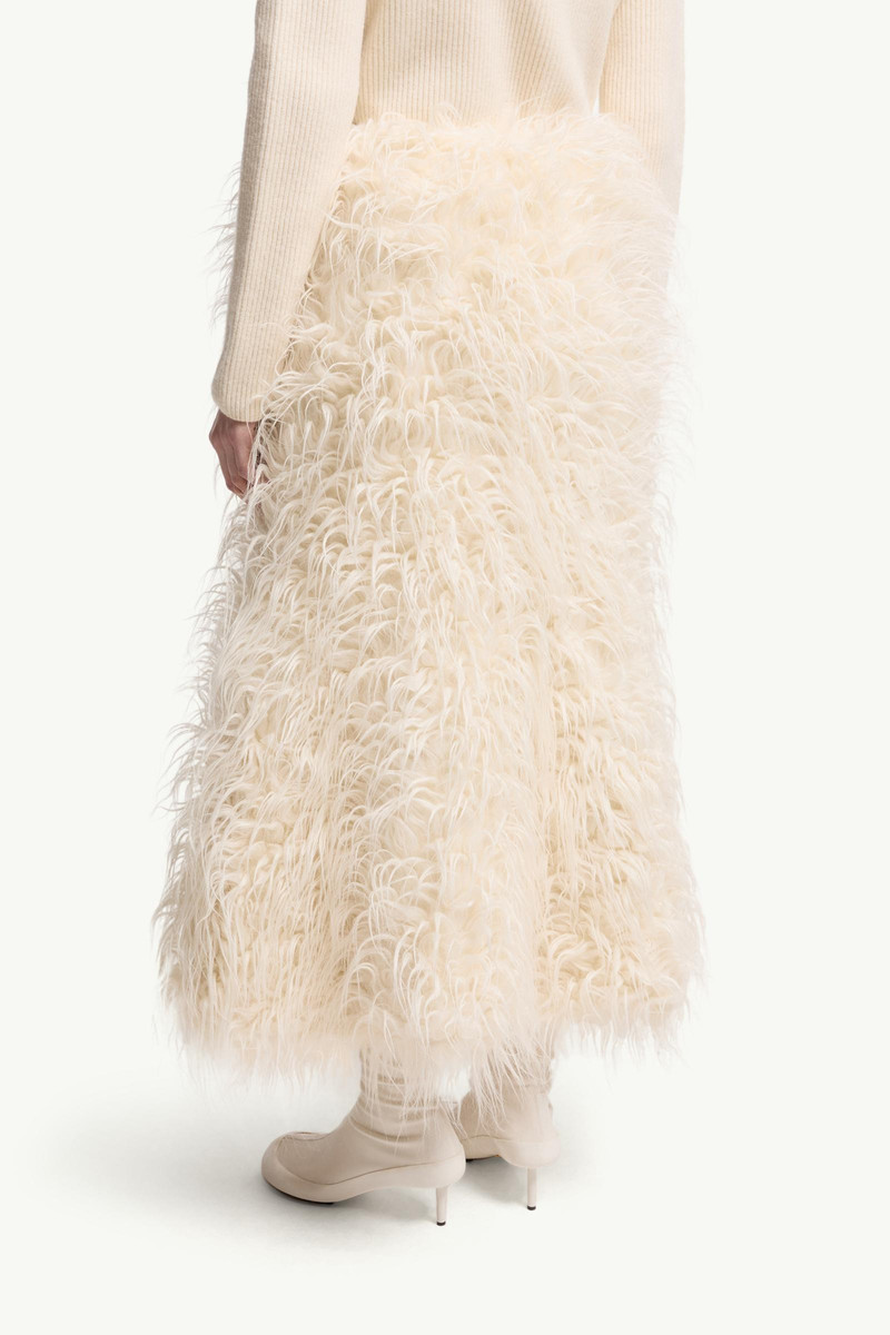 Moncler + JIL SANDER Textured Wool Blend Midi Skirt 5