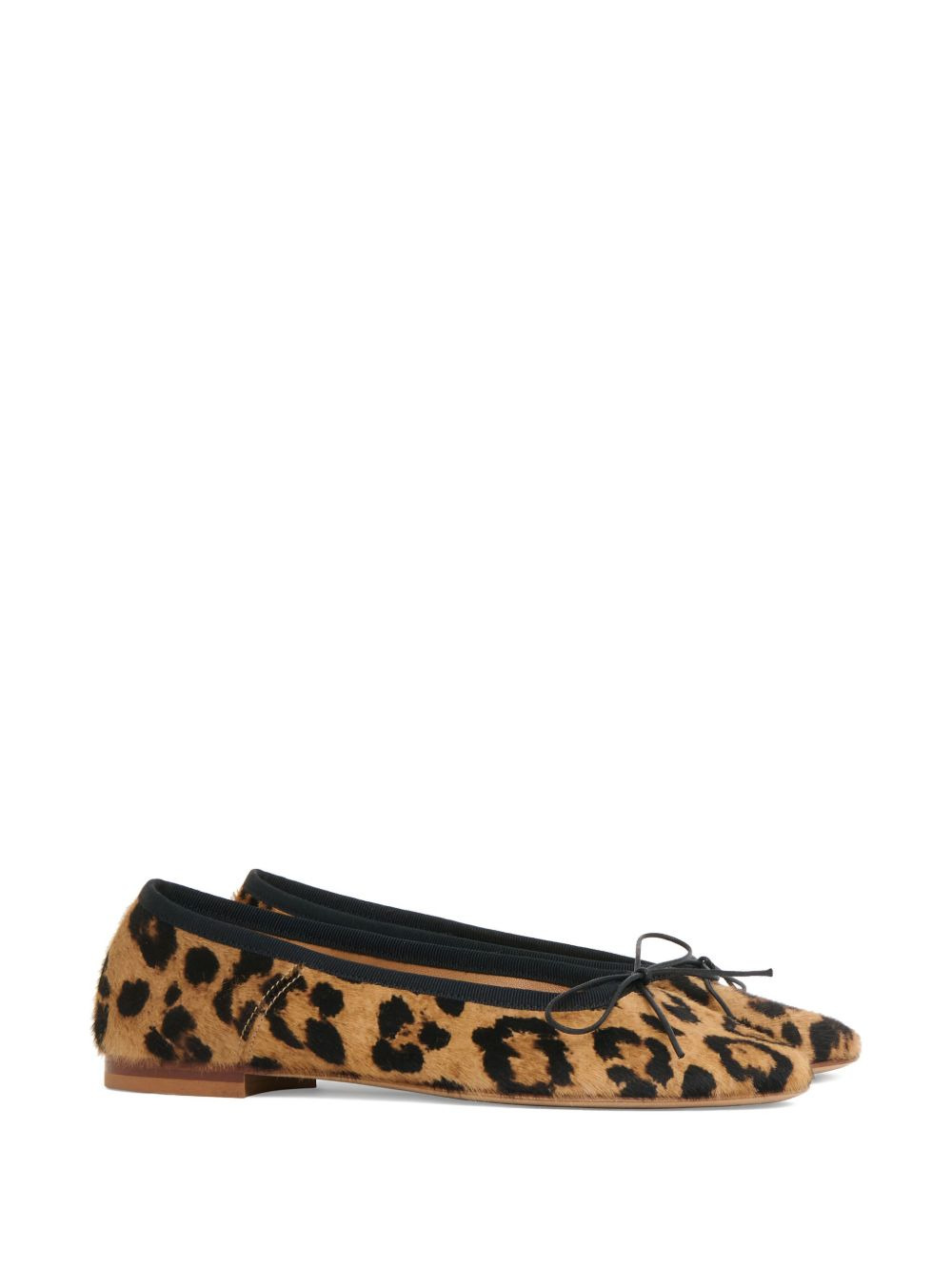 leopard-print bow-detail ballerina flats - 2