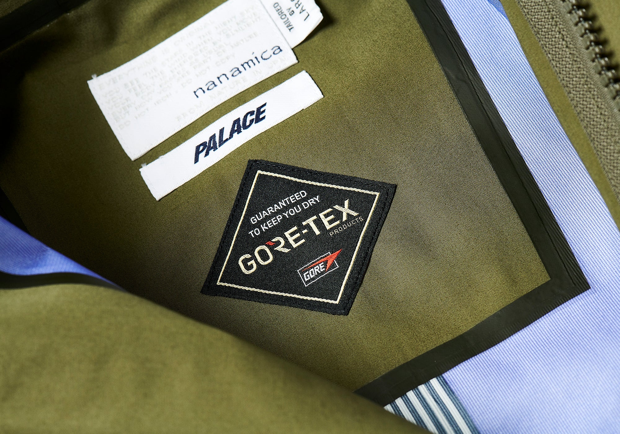 PALACE NANAMICA GORE-TEX HOODED COAT SAGE GREEN - 4