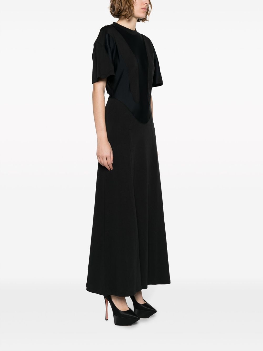 organic-cotton side-slit maxi dress - 3