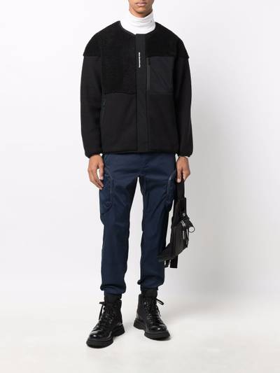 White Mountaineering faux-shearling concealed jacket outlook