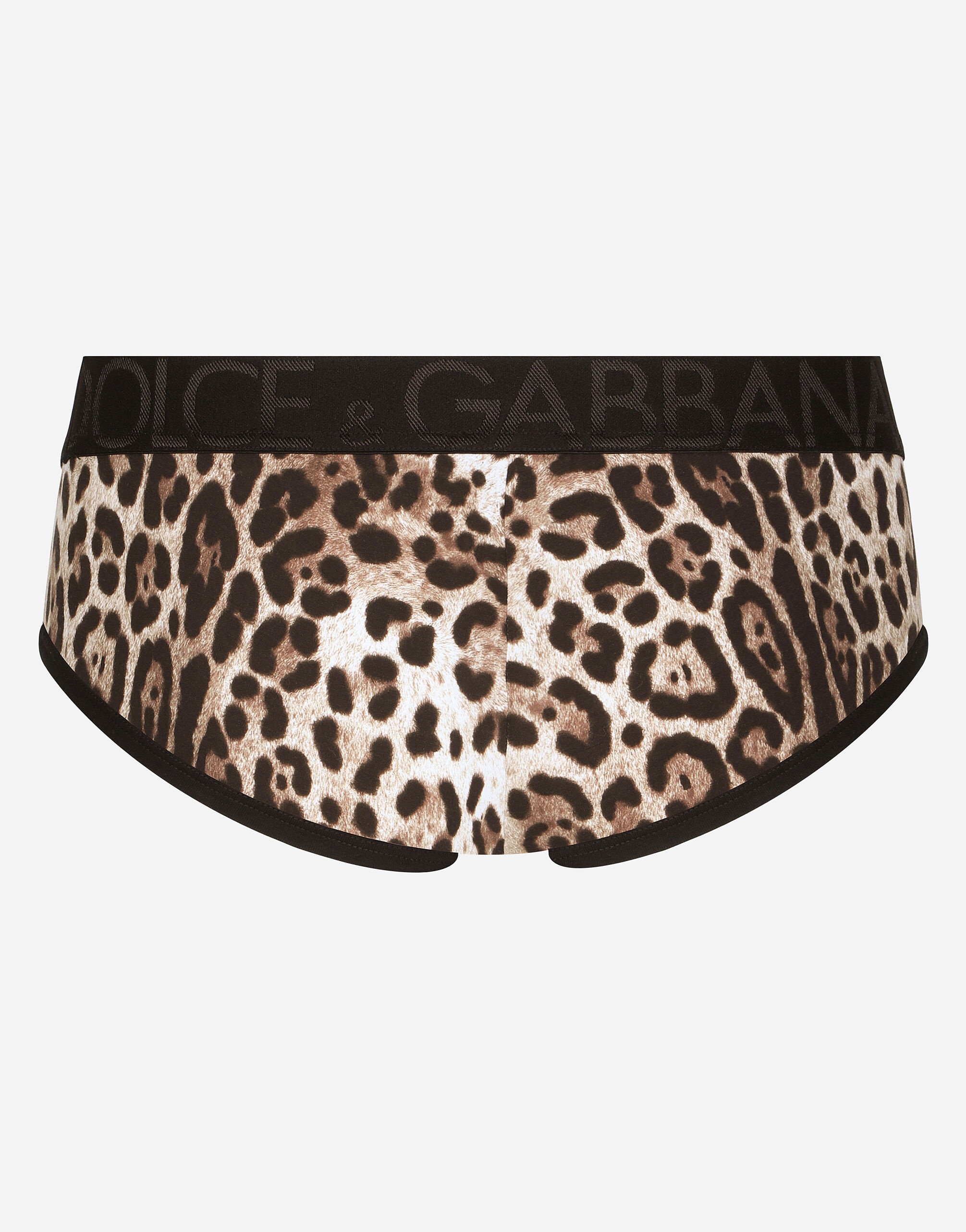 Two-way stretch jersey Brando briefs with leopard print - 2