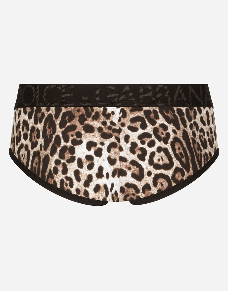Dolce & Gabbana Two-way stretch jersey Brando briefs with leopard print outlook