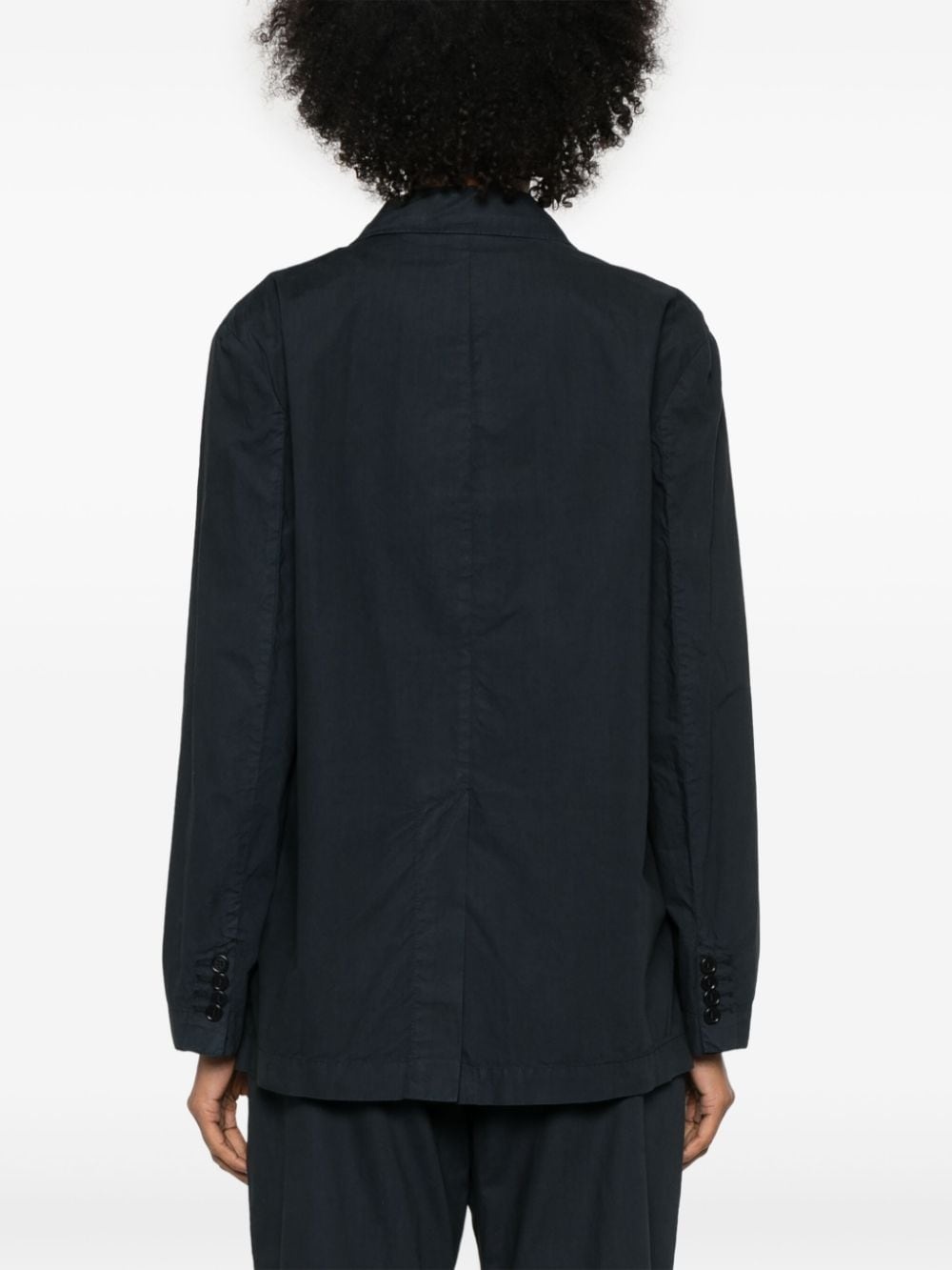 double-breasted cotton blazer - 4