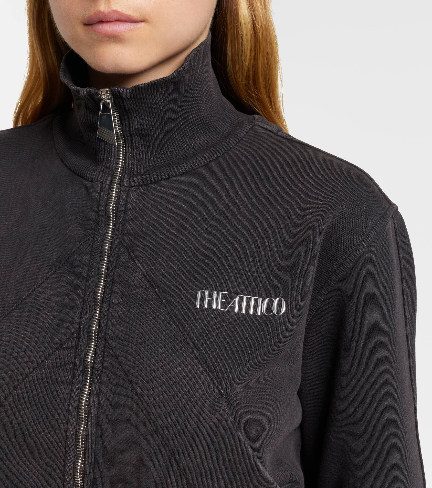 Cropped cotton track jacket - 4