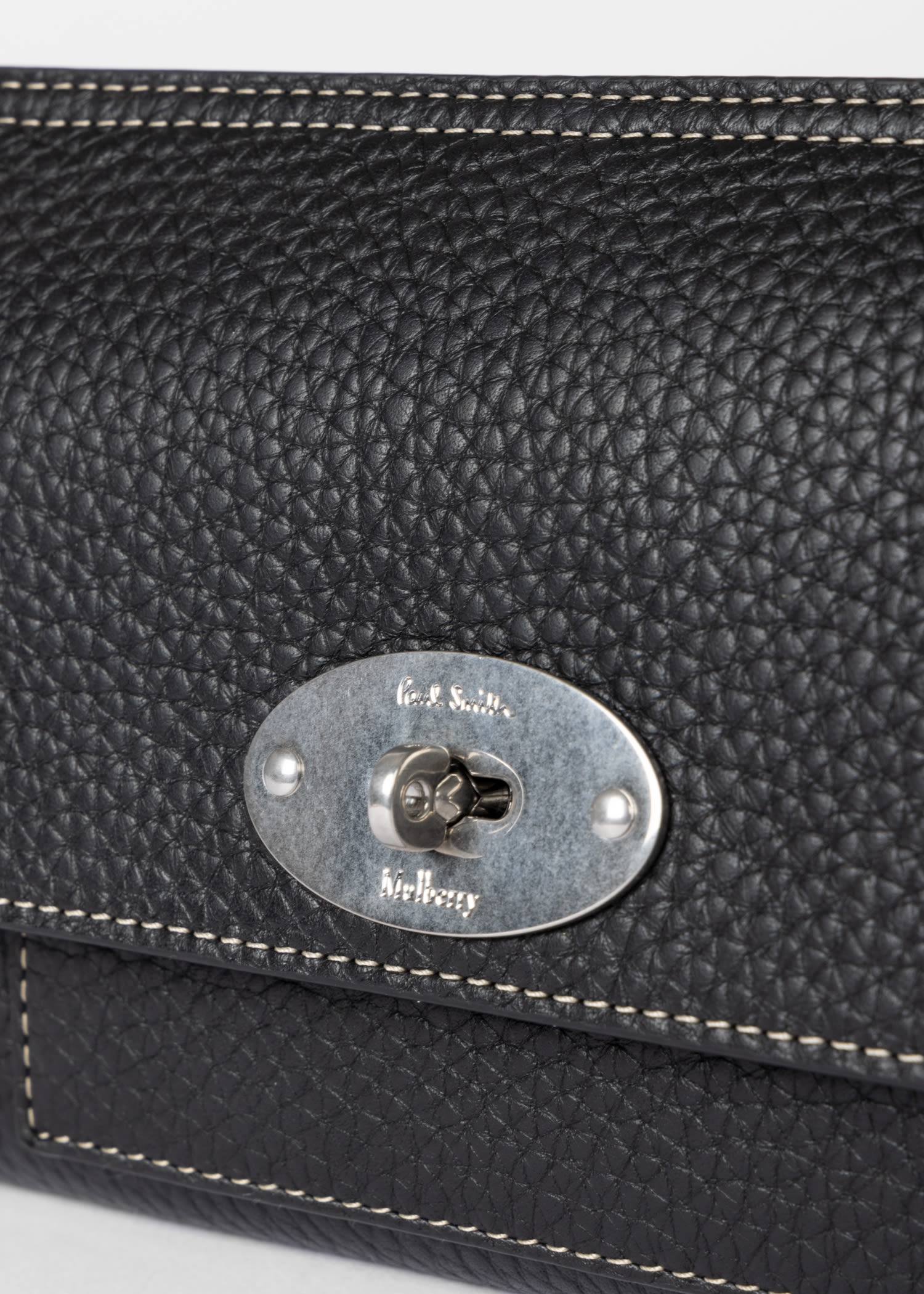 Mulberry x Paul Smith - Black Antony Clip Bag - 8