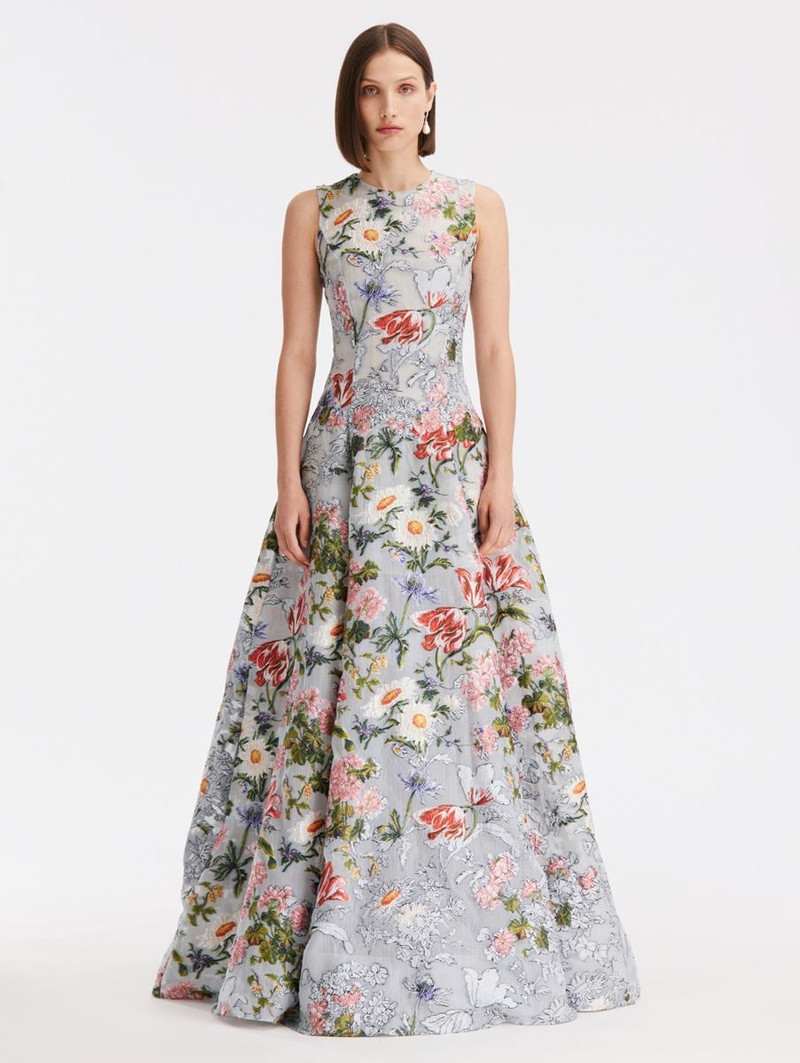 UNFINISHED FLORAL FIL COUPÉ GOWN 1