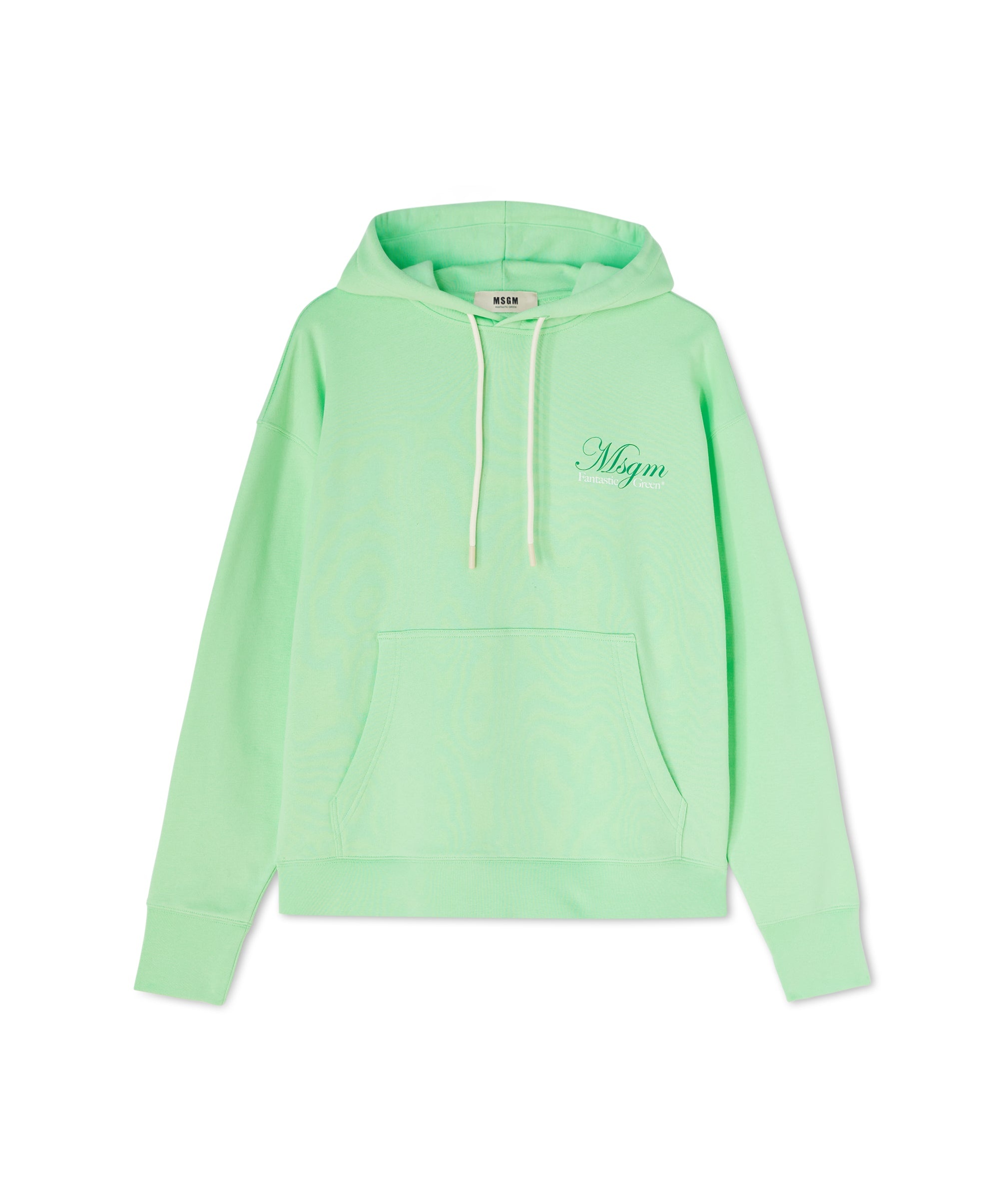 Organic cotton hooded sweatshirt from the MSGM Fantastic Green Capsule - 1