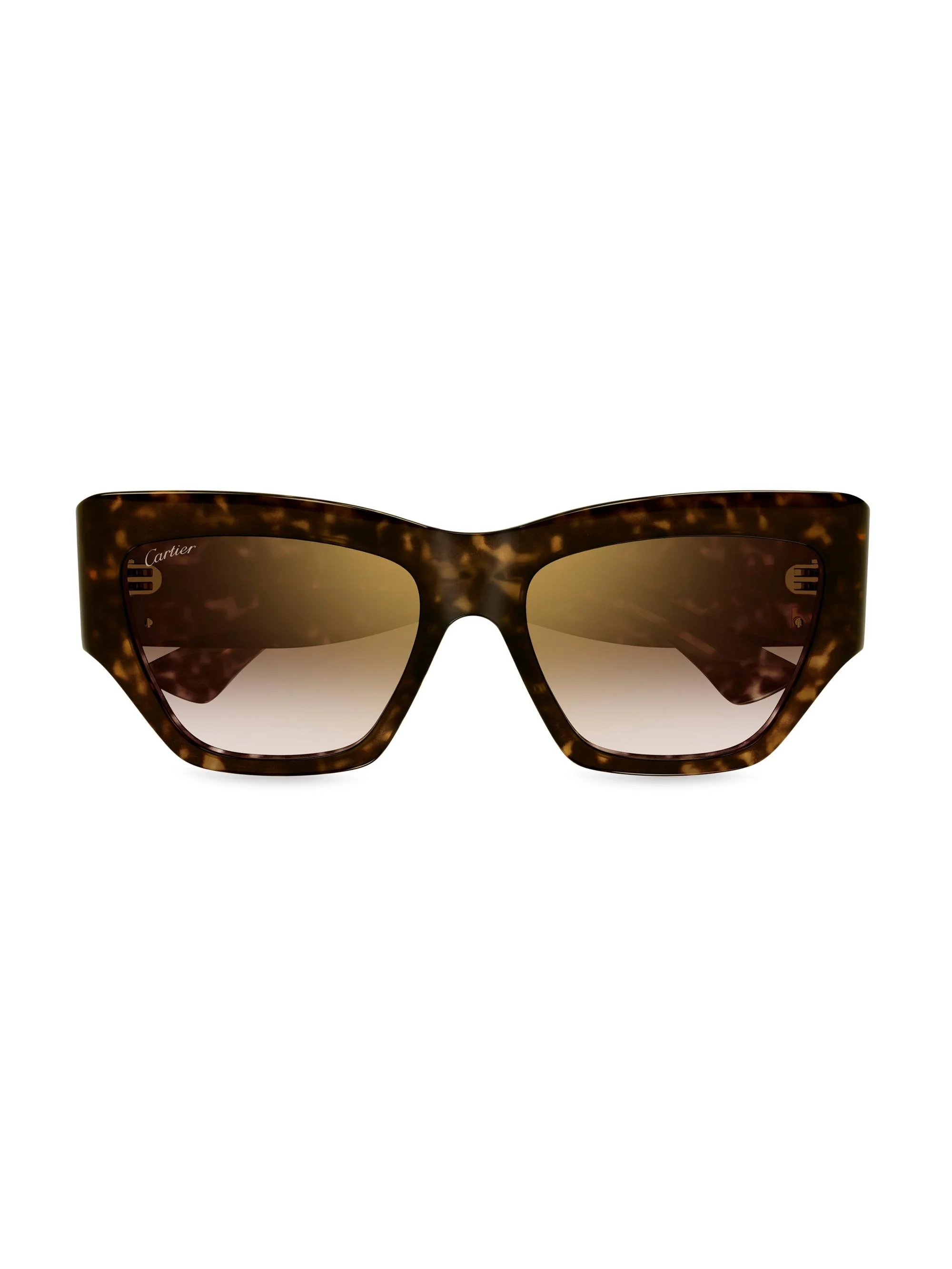 Women's Double C 55MM Cat-Eye Sunglasses - Havana - 1