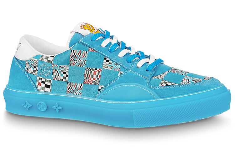 LOUIS VUITTON Ollie Sneakers 'Blue Plaid Monogram' 1A8Q55 - 2