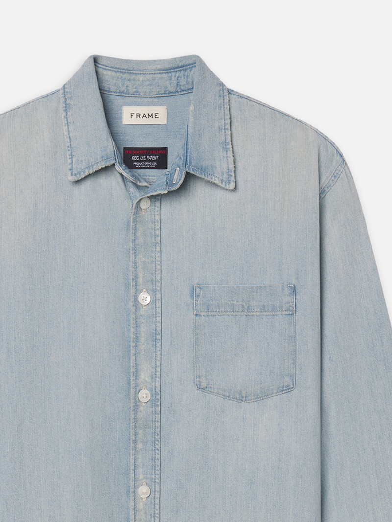 FRAME The Society Archive Vintage Denim Shirt outlook