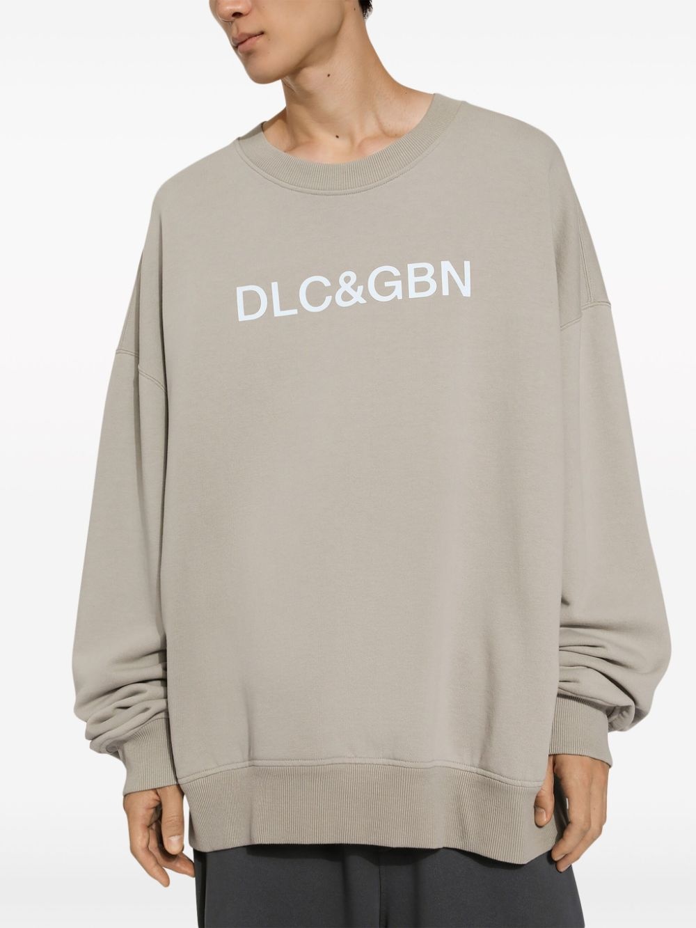 logo-print round-neck sweatshirt - 4