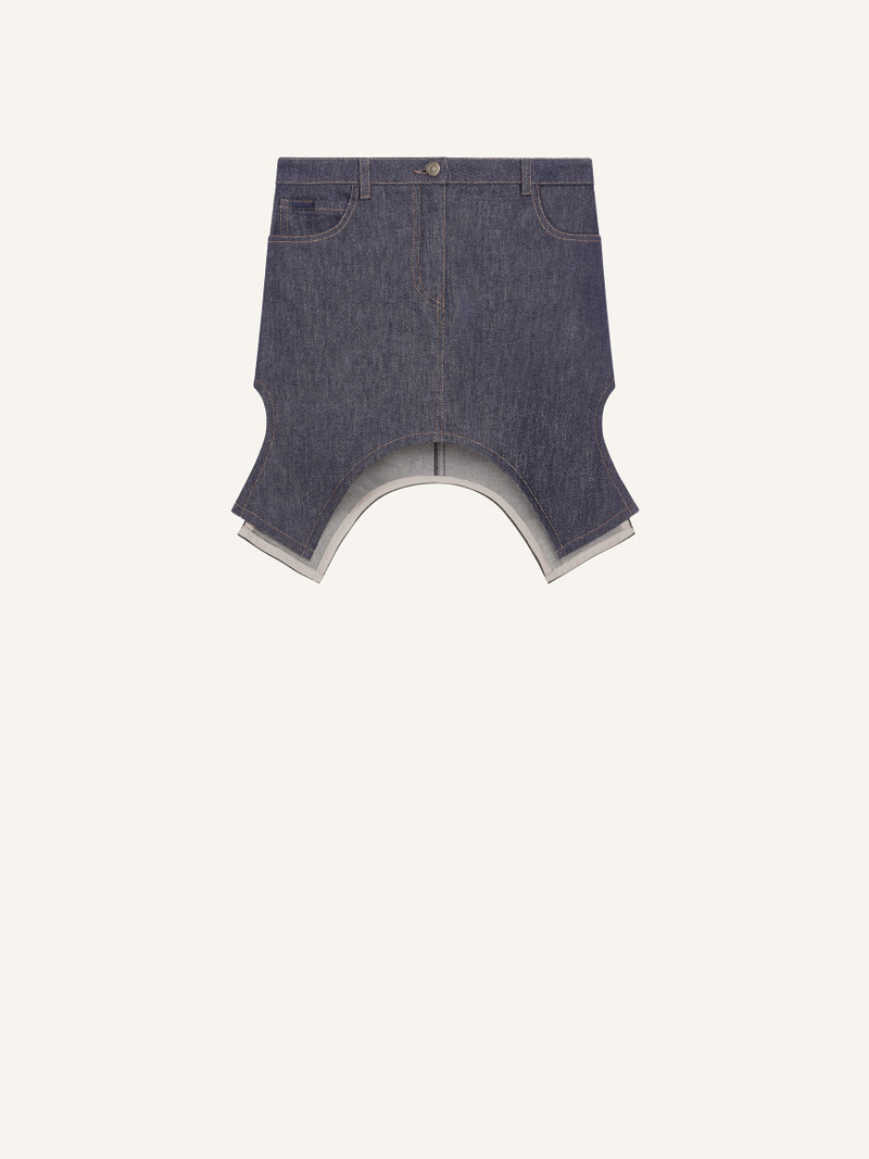 REVERSED MINI DENIM SKIRT - 1