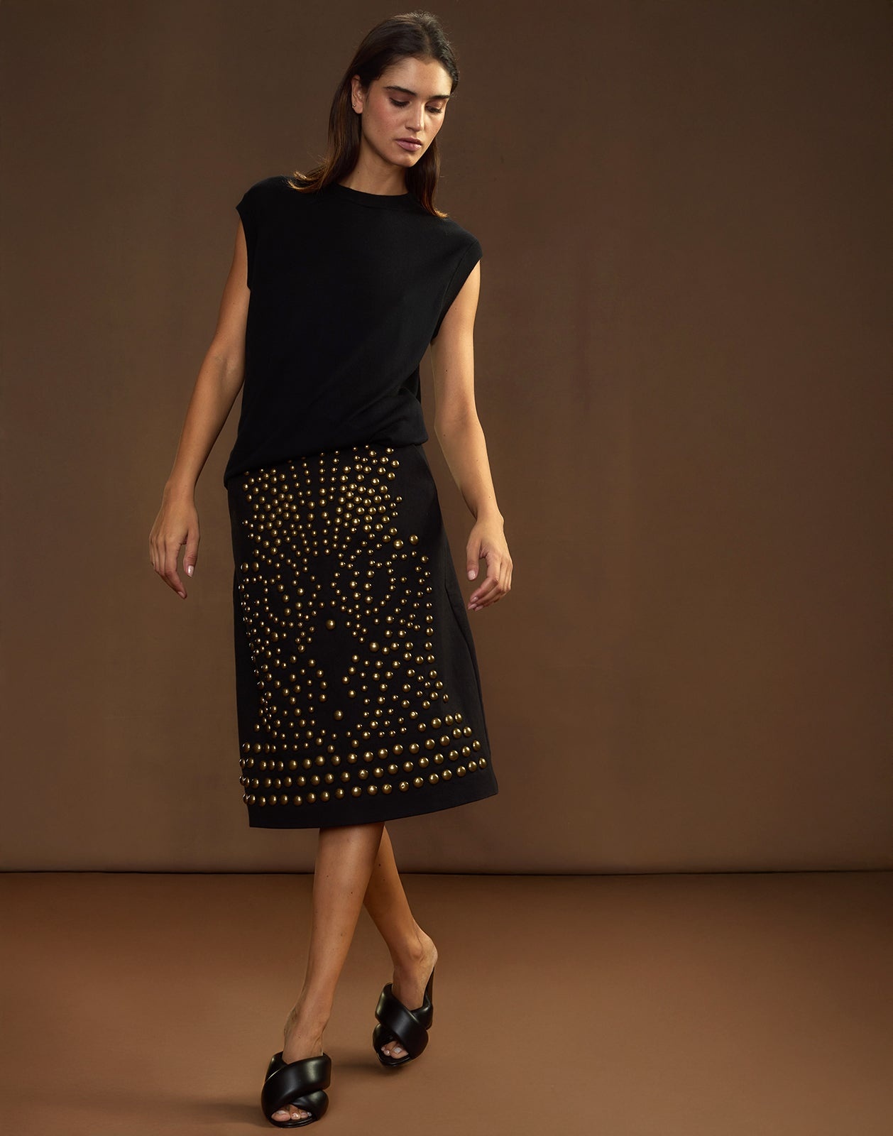 Serena Studded Denim Skirt - 5