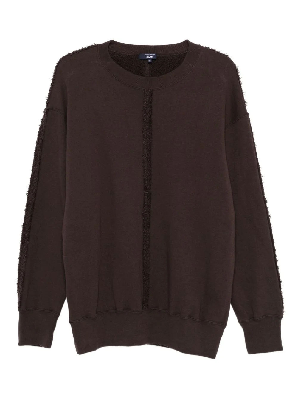 frayed-detail panelled sweatshirt - 1