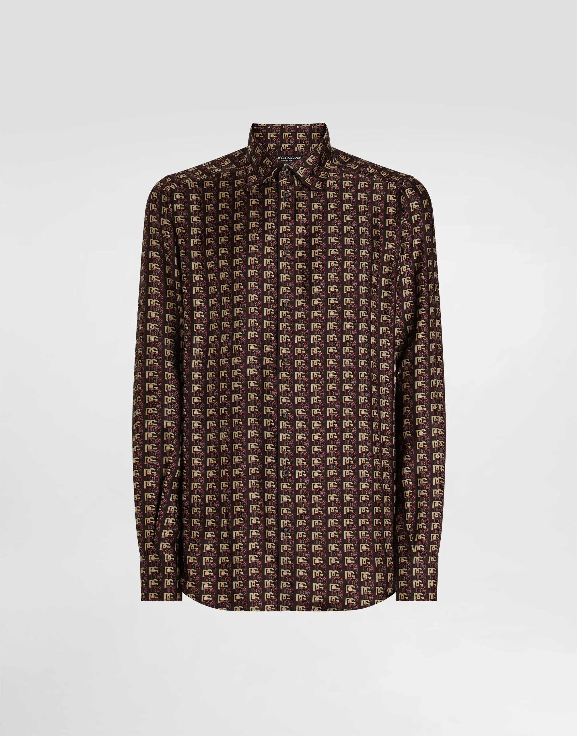 Printed silk twill martini shirt - 1