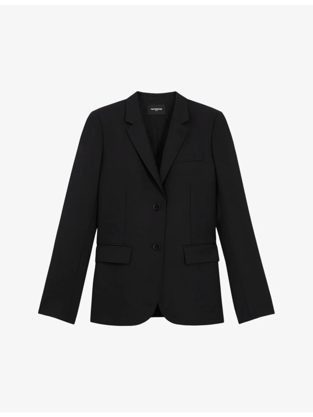 Single-breasted wool blazer - 1