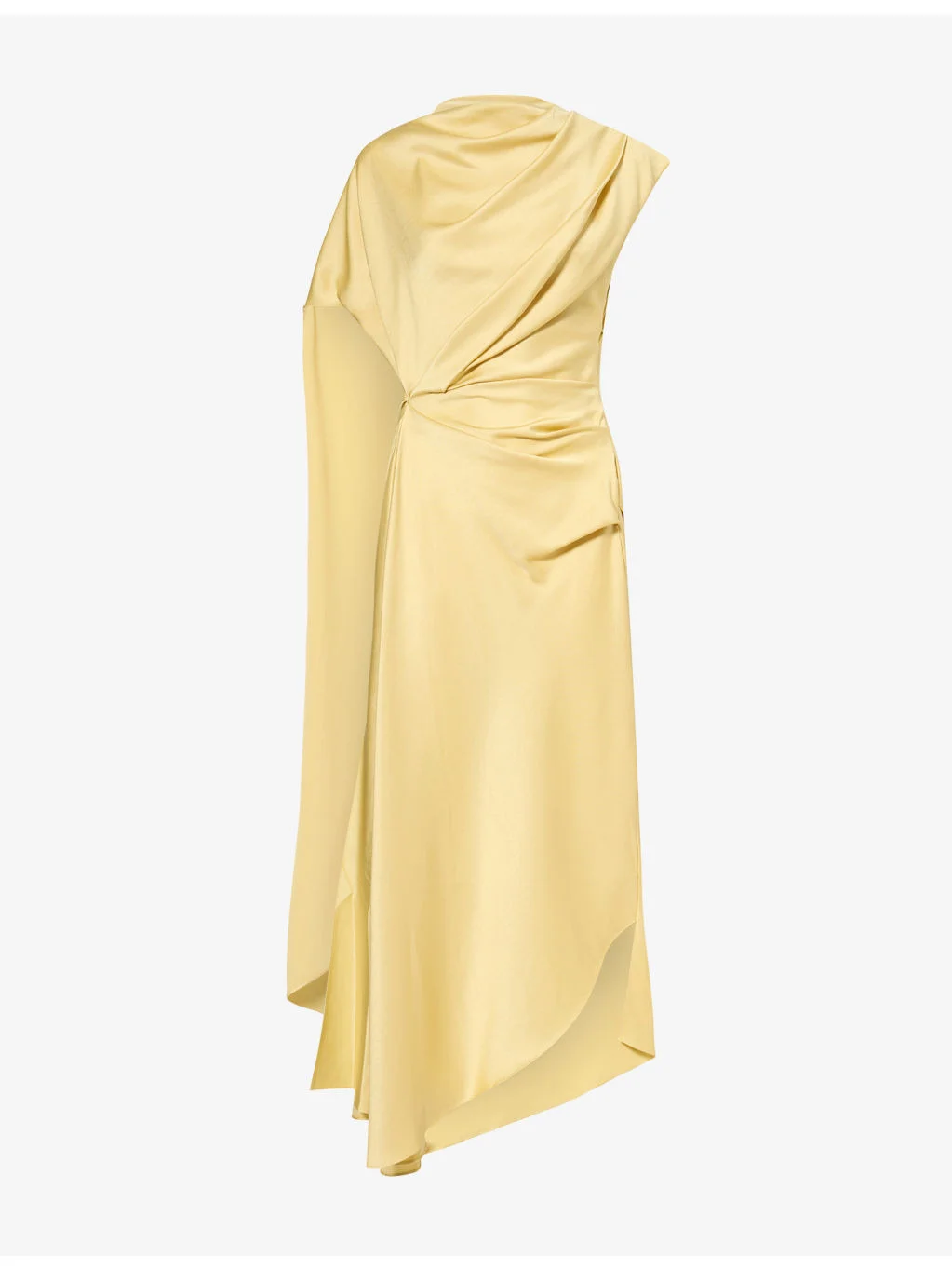 Lunessa Draped Satin Midi Dress - 1