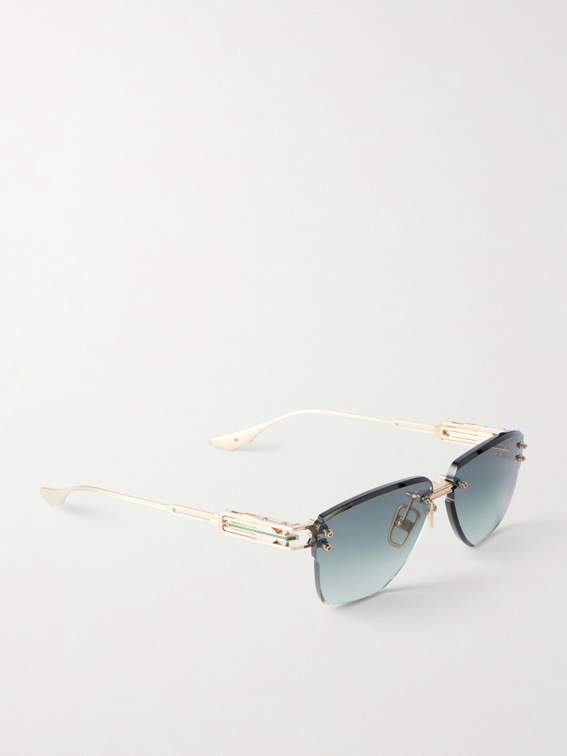 Hyperlux-2000 Square-Frame Gold-Tone Titanium Sunglasses 4