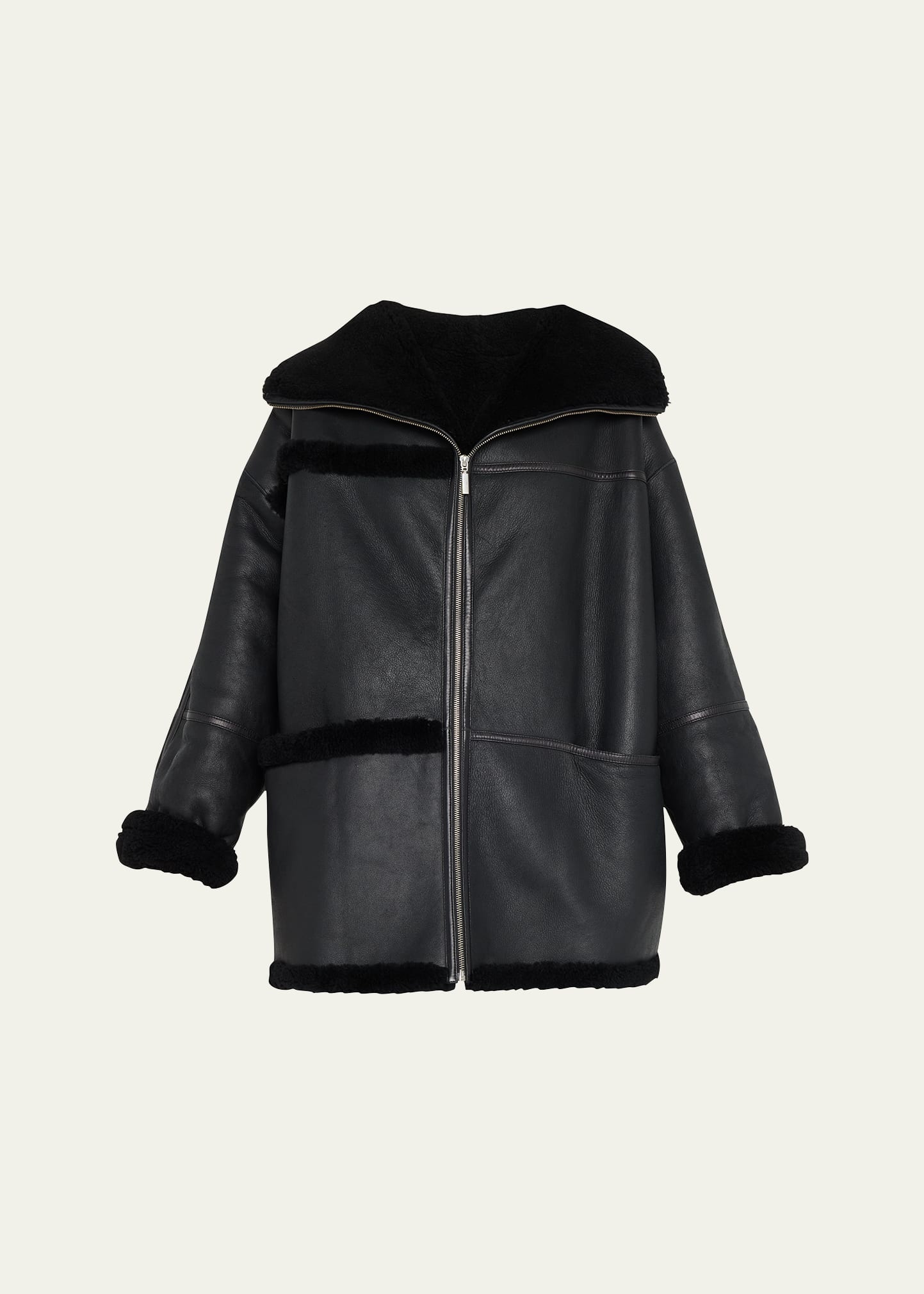 Signature Shearling Oversize Jacket - 2