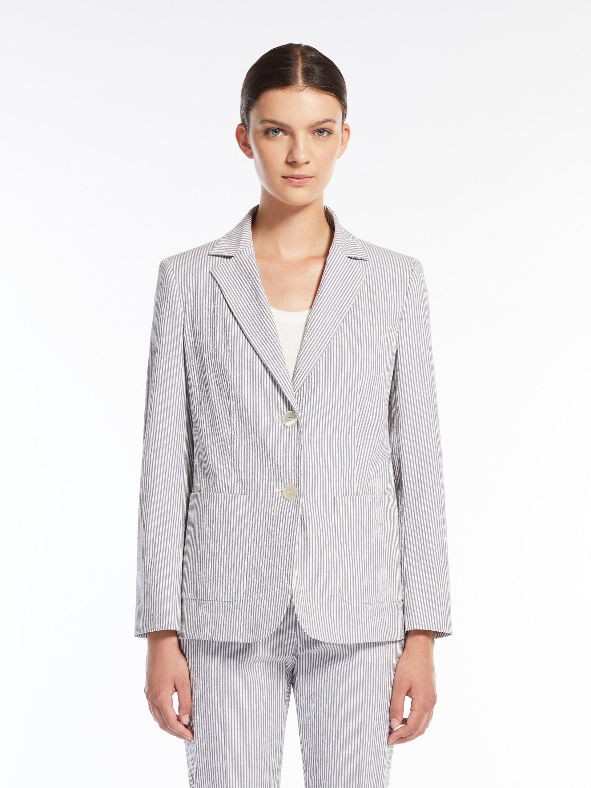 ALETTA Cotton seersucker blazer - 3