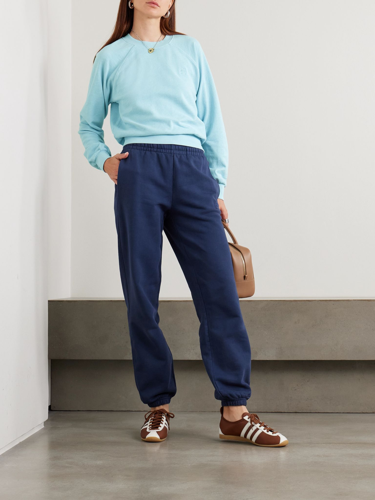 Sonny embroidered cotton-jersey sweatshirt Blue - 2