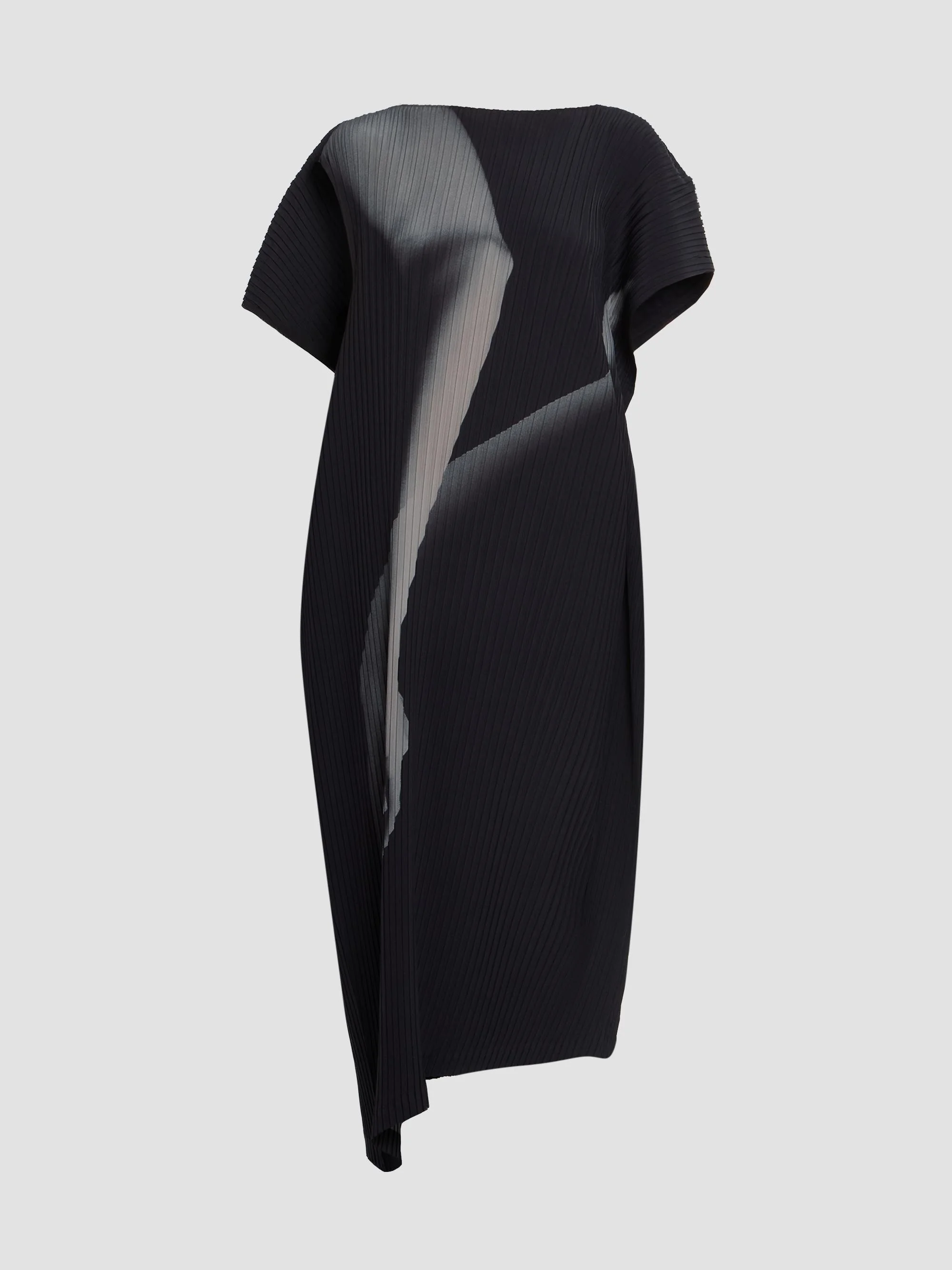 Women's Hands of Lover Pleated Shift Midi Dress - Black Hued - 1
