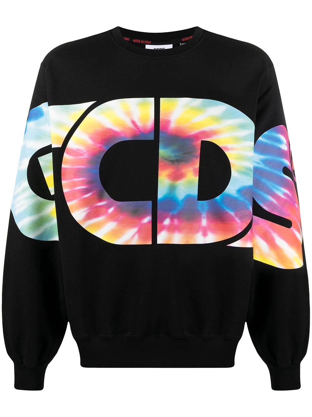 logo tie-dye print sweatshirt - 1