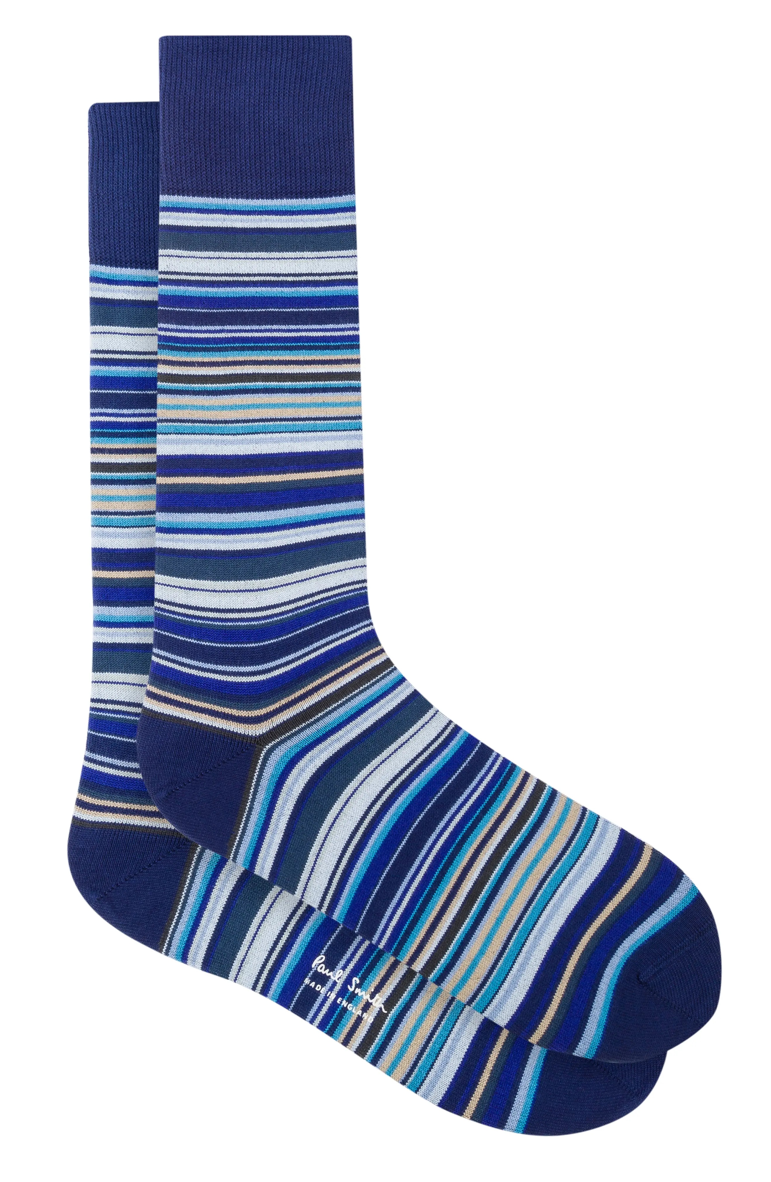 Stripe Cotton Blend Crew Socks - 3